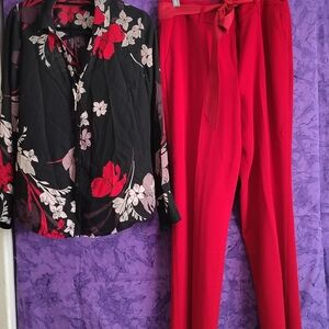 Liz Claiborne Vibrant Red Women's Trousers